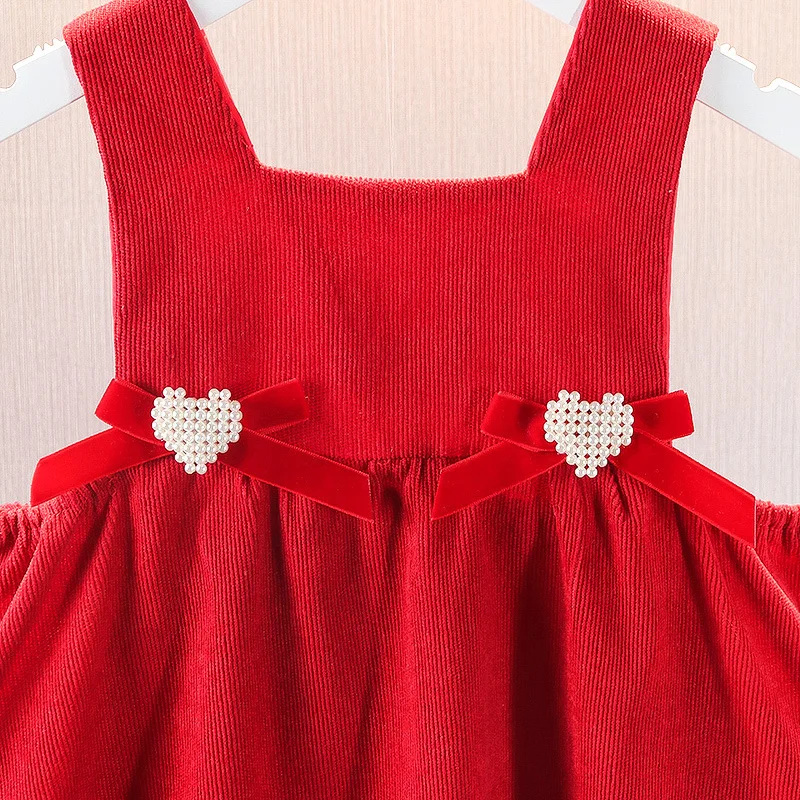 Ropa de otoño para bebé, conjuntos de trajes para niña, Tops de algodón de malla de manga larga a la moda coreana + vestido de princesa, ropa de Boutique para niños pequeños BC425 - imagen 4