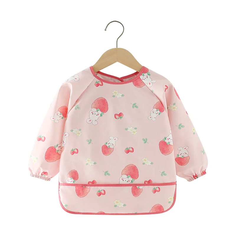 Ropa de alimentación de bebé impermeable dibujos animados Animal comiendo babero de bebé Otoño Invierno niños niñas de manga larga ropa para eructar para niños pequeños - imagen 3