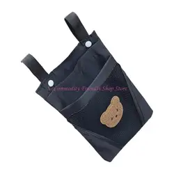 Bolsa delantera para bicicleta para niños 85AE, compartimento almacenamiento con bonito diseño dibujos animados, tela