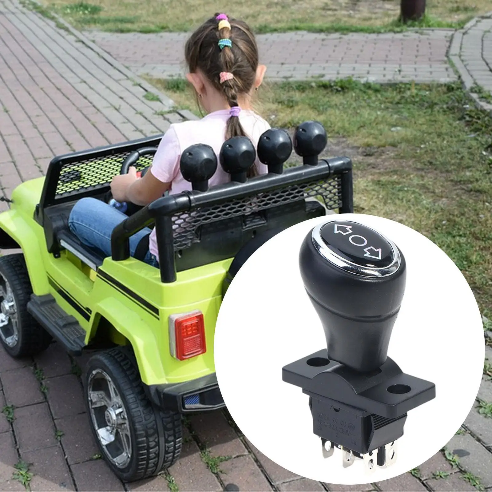 Toy Car Gear Switch Stop Ride on Toys Car Four Wheel Electric Car Toy Parts Front and Rear Gear for Kids Children Toddlers Boys