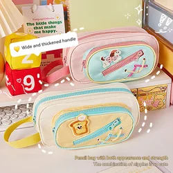 Bolsa de lápices de lona con motivos adorables – Gran capacidad