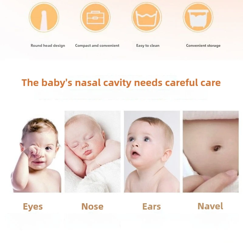 Pinzas de limpieza de seguridad para niños, pinzas de limpieza para el cuidado de la cavidad Nasal, la oreja, la nariz y el ombligo, 10 Uds. - imagen 3