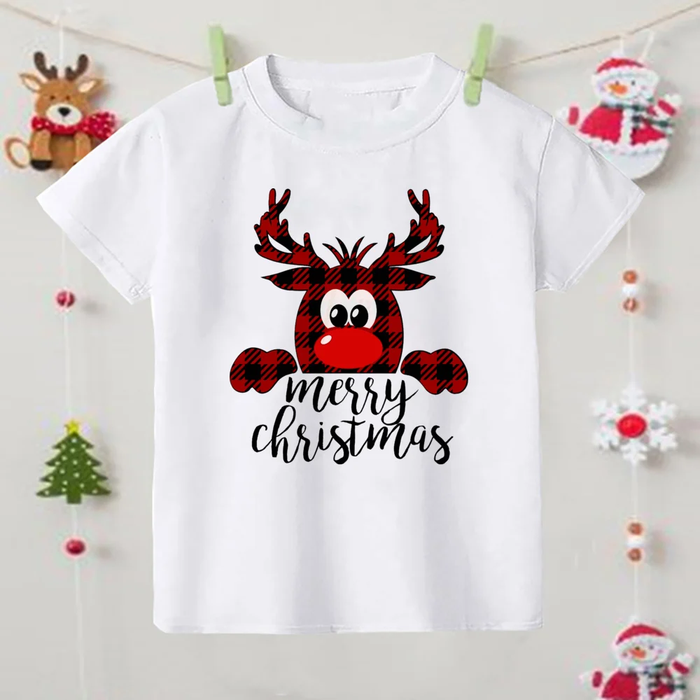 Camiseta infantil de Navidad con estampado de ciervos y estilo - imagen 3