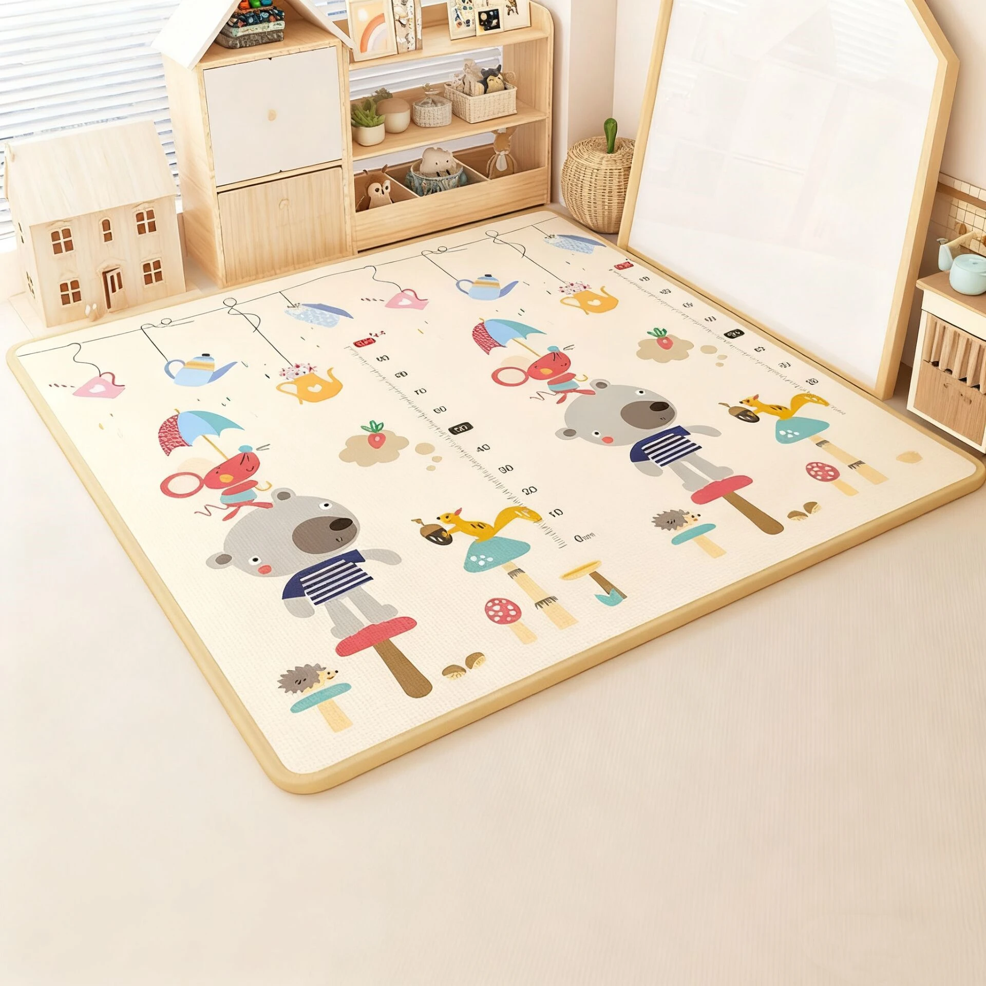 180x1 0/180x120cm de espesor 1cm alfombra de juego para niños estera de seguridad gruesa alfombrillas de juego para gatear alfombra plegable tapete de juego