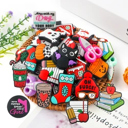 Sunrony 5/10 Uds nueva taza de cuentas de silicona estilos de Navidad para profesores DIY collar pulsera accesorios de joyería para fabricación de joyas