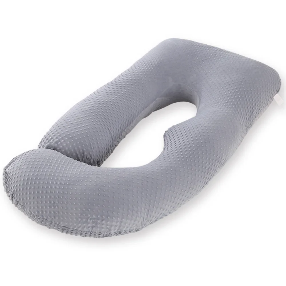 Almohada de embarazo en terciopelo con soporte abdominal