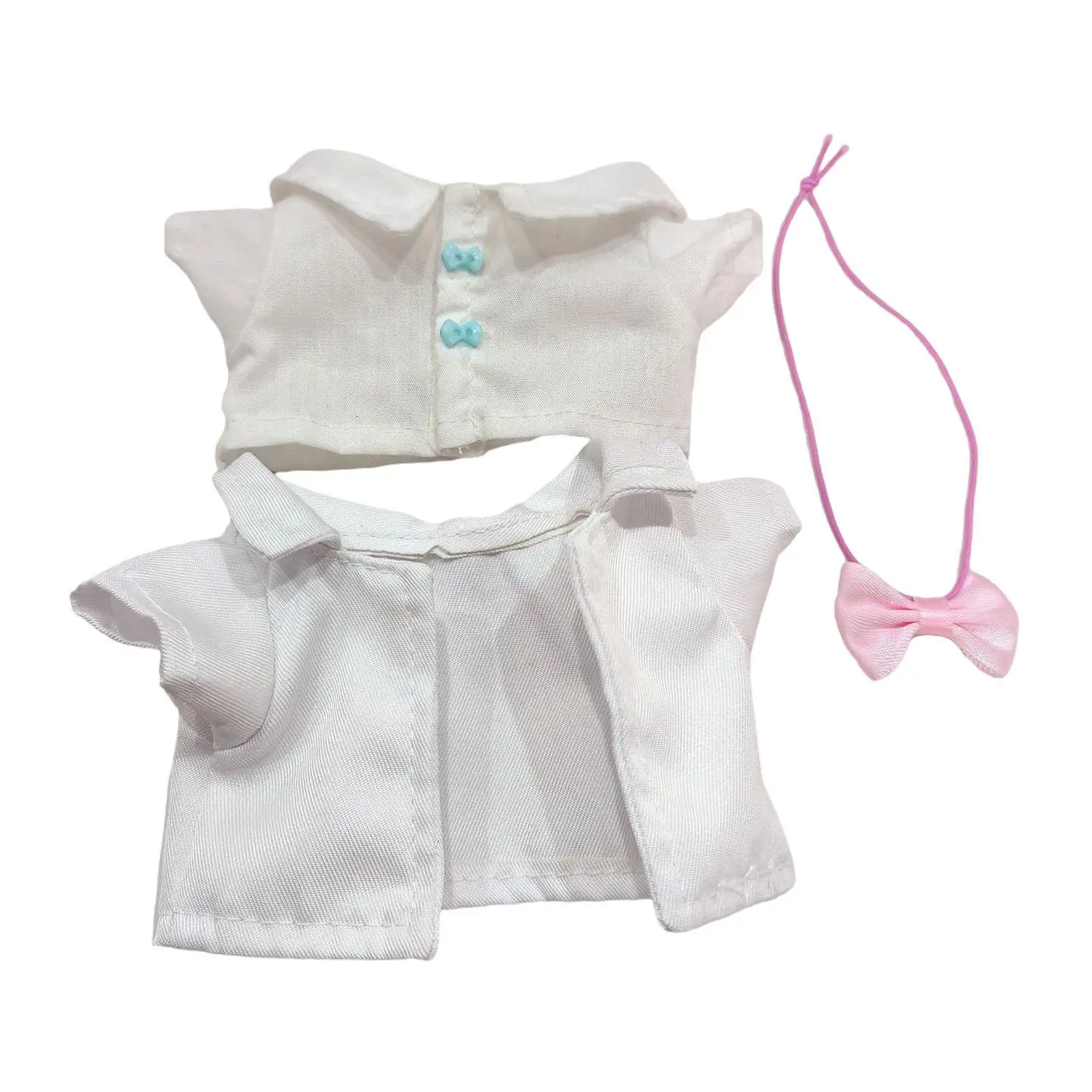 3Pcs Dolls Shirt and Coat Tie, Miniature Clothes Accessories for 15cm Boy Dolls Dress up Birthday Gifts