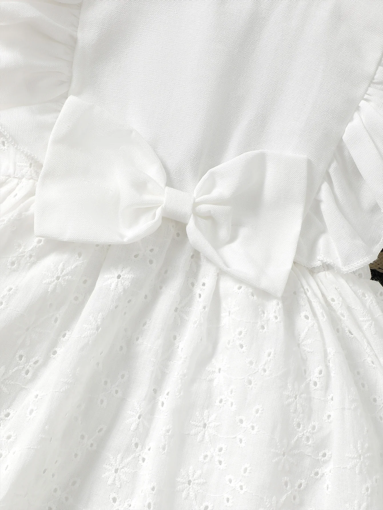 Vestido de princesa para niña pequeña de 0 a 2 años, borde con volantes, manga larga, corte en A, lazo grande, vestido de primavera para niña, ropa de fiesta de cumpleaños - imagen 3