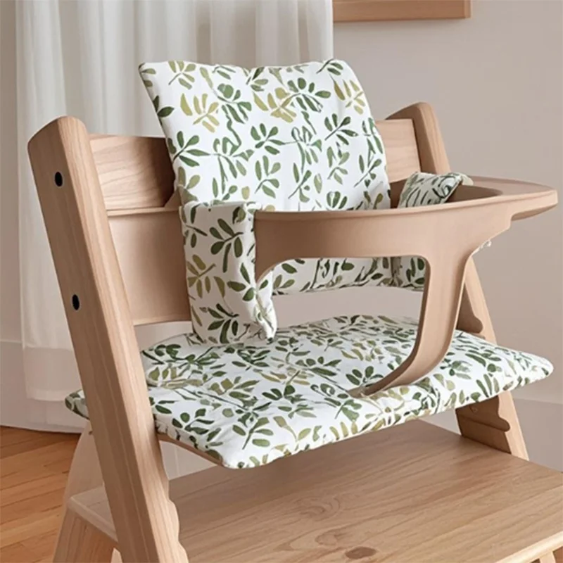 Cojín para silla alta Stokke, cojín geométrico blanco y negro, Compatible con silla Tripp Trapp, algodón lavable a máquina