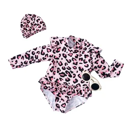 Elinfant Traje de baño manga larga niña sombrero – Bikini verano nadar