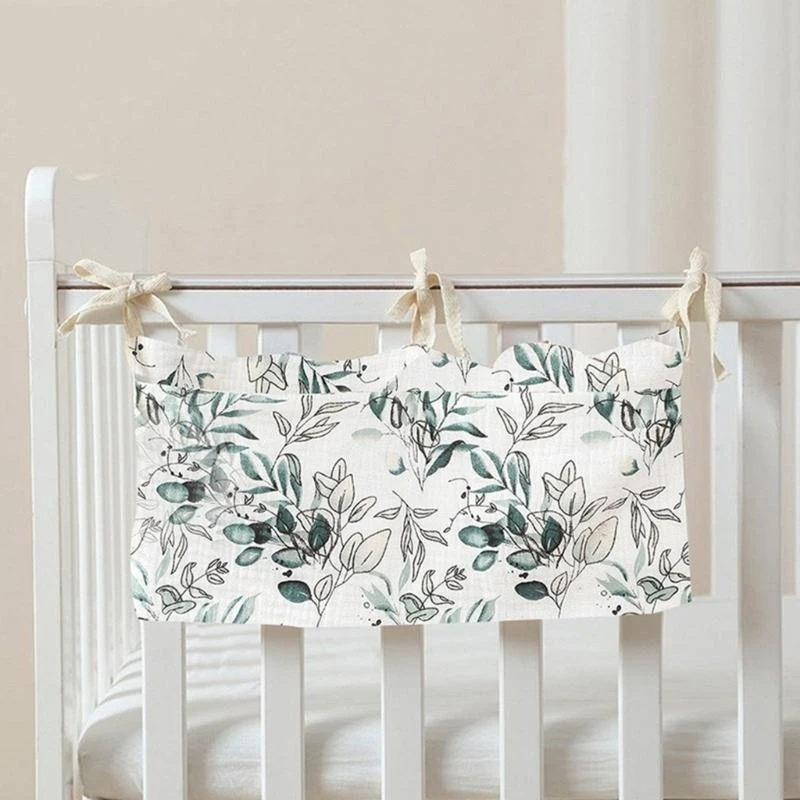 Bolsa colgante esencial para guardería M76C, bolsa almacenamiento para cuna, bolsa almacenamiento bolsillo colgante - imagen 2