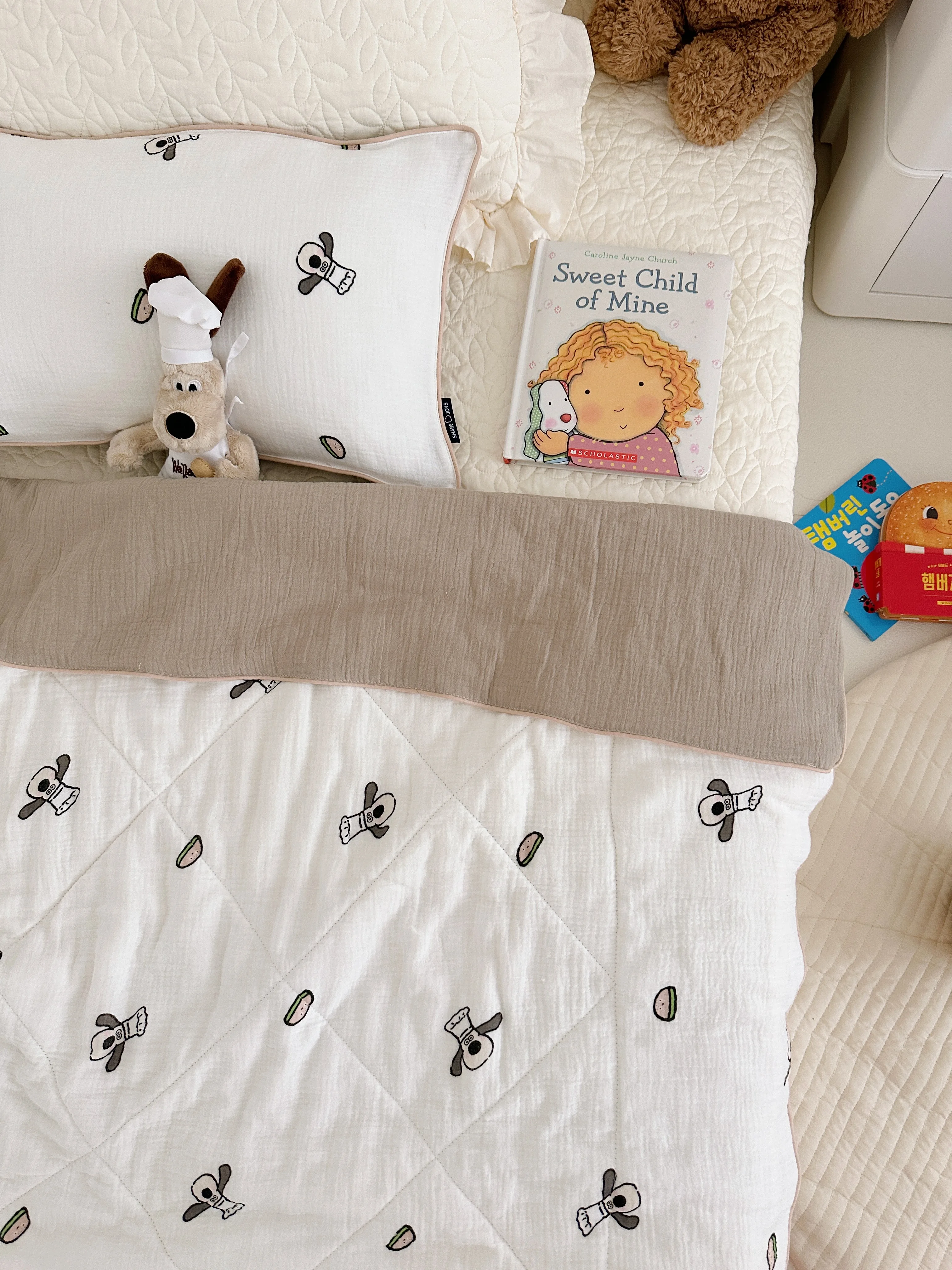 Edredón coreano de muselina de algodón de conejito para bebé, manta de aire acondicionado para recién nacido, edredón para niños pequeños, relleno de algodón 100% - imagen 3