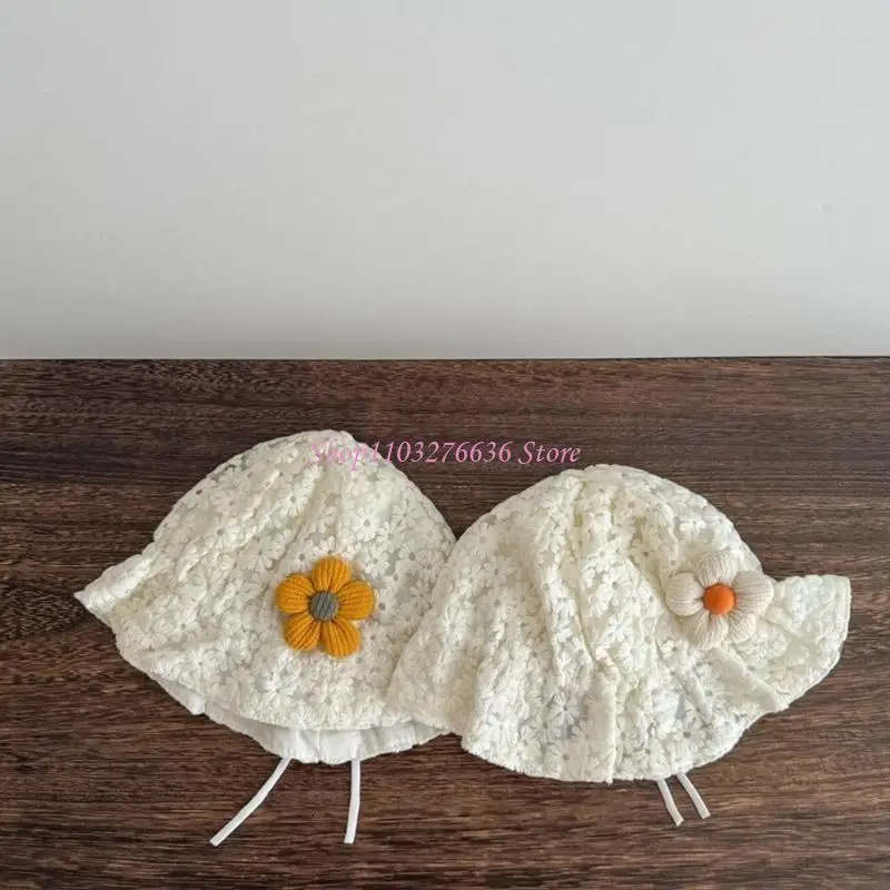 R6FD bebés Sombrero solar protector con acento floral cómodo - imagen 4