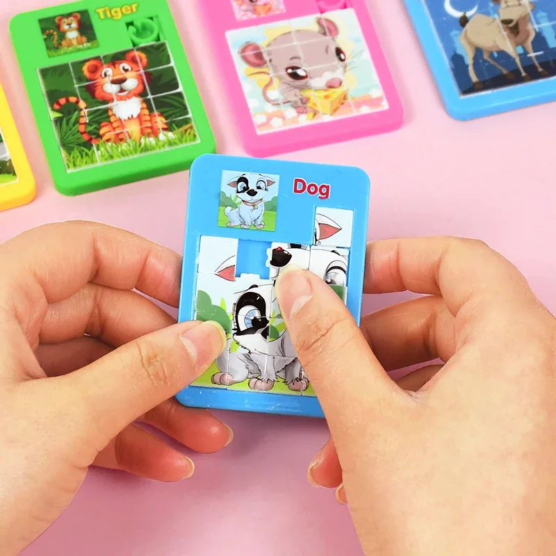 12 Uds. Rompecabezas de animales de dibujos animados bonitos, juguetes educativos para chico, rompecabezas de laberinto, juguetes, regalos escolares, recompensas de relleno de piñata para fiesta - imagen 5