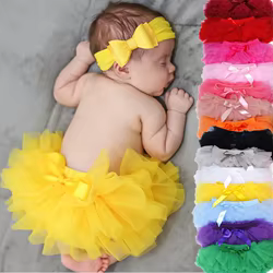 Vestido tutú de fotografía para niña, falda hinchada de tul suave de 6 capas para sesión de fotos de recién nacido, traje de fiesta de cumpleaños (0-12 meses)