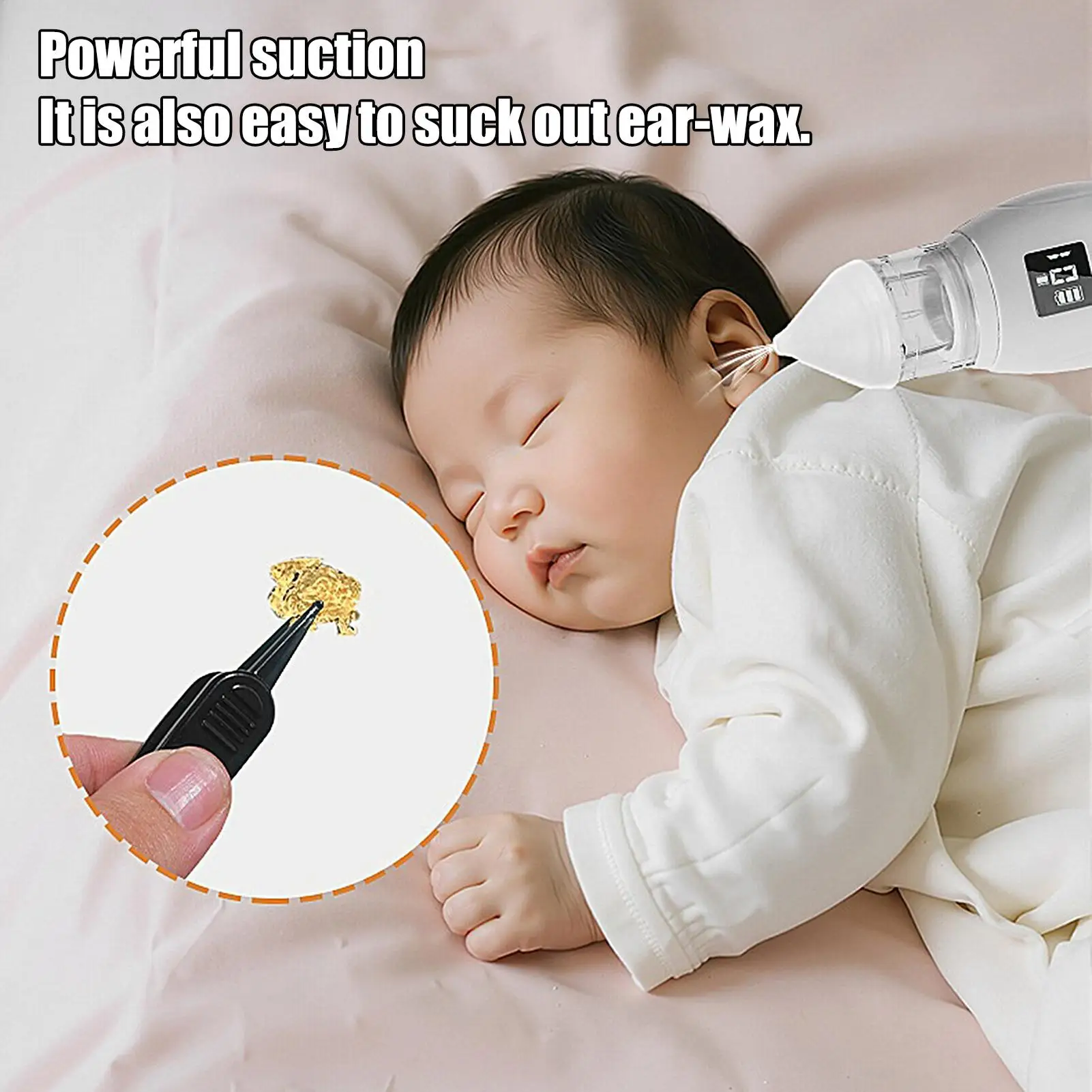Aspirador nasal eléctrico recargable para bebés – Succión ajustable - imagen 4