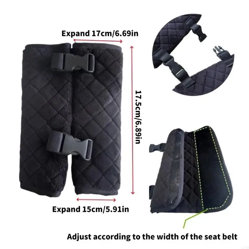 D7YD, 1 par, cinturón seguridad para coche, arnés con hebilla, protector pecho para bebé, Clip antiescape para arnés - imagen 5