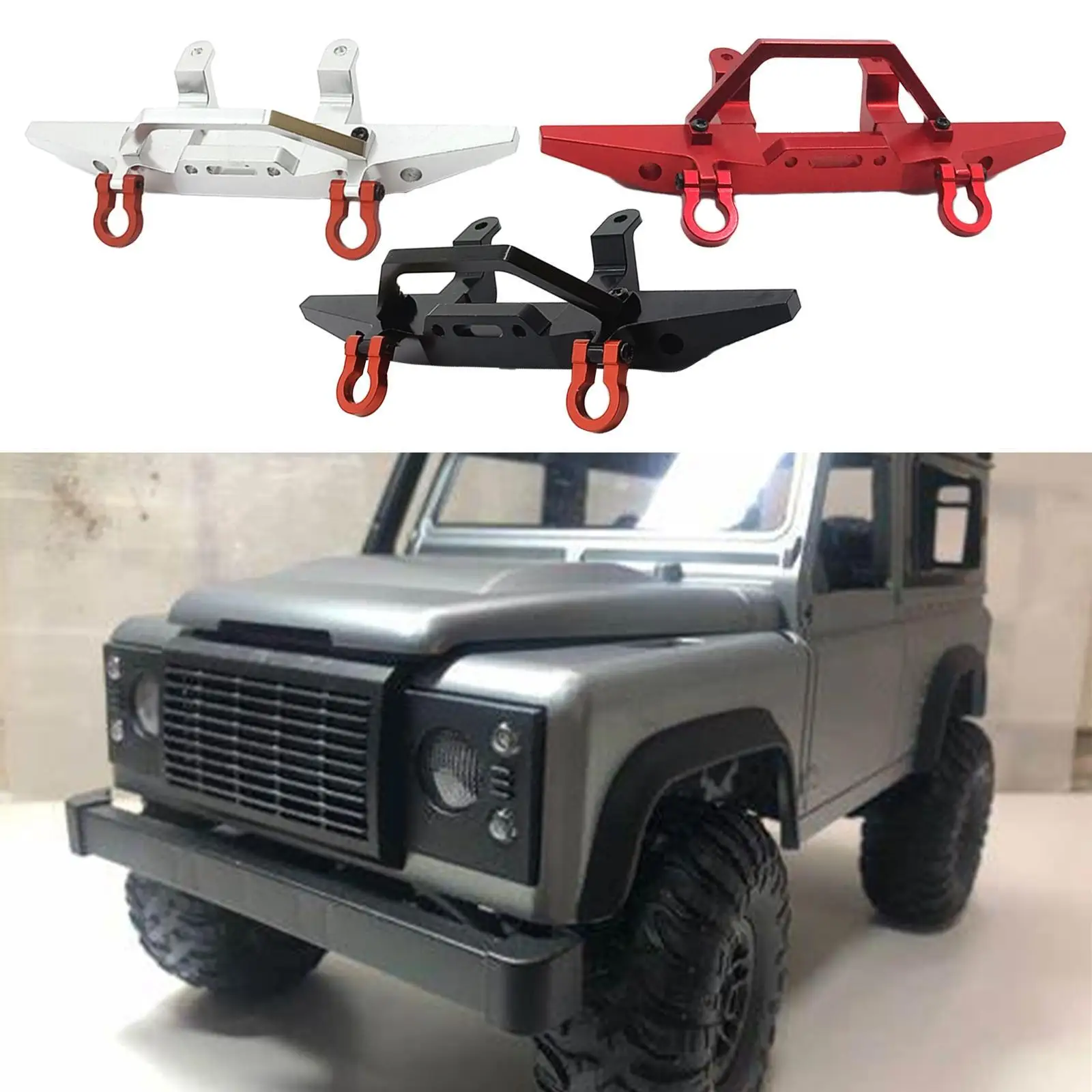 1/12 RC Bumpers Upgrade Part RC Car Model Modification Parts Easy to Install Sturdy Replacement for MN MN98 D90 D91