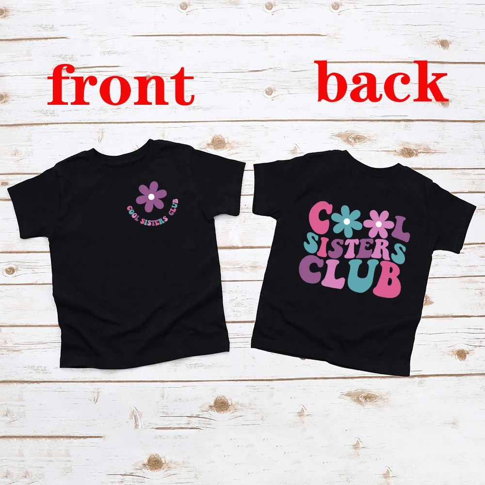 Camiseta fresca del Club de la hermana mayor, regalo del anuncio del bebé, traje de hermana mayor, ropa para niños pequeños y hermanos, camiseta de verano para niñas - imagen 4