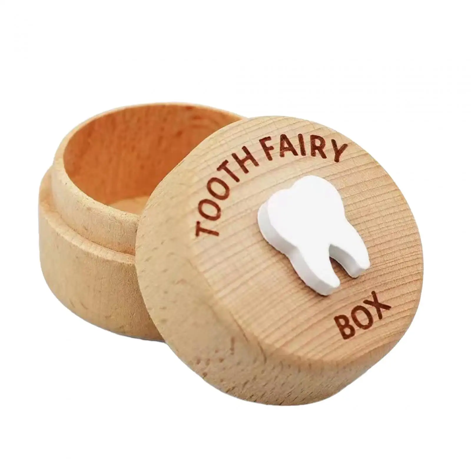 Caja recuerdos dientes de leche bebé madera personalizada infantil - imagen 3