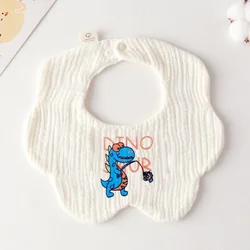 Babero de gasa de algodón con estampado para bebé