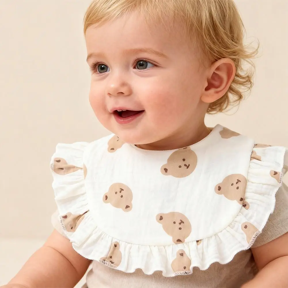 Baberos de algodón a la moda para recién nacidos, paños absorbentes coloridos para eructar, Material suave, babero para alimentación de bebé, accesorios para bebé - imagen 4