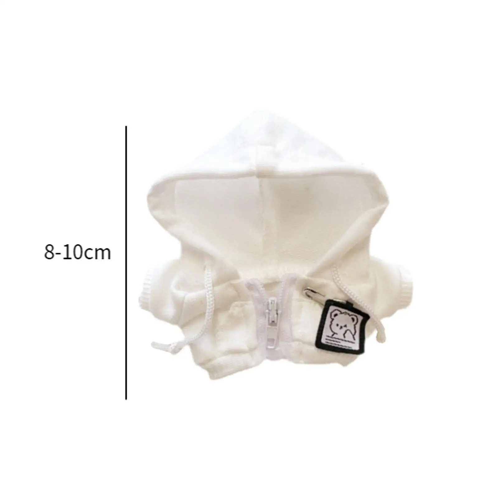 Zipper Sweatshirt Doll Miniature Clothing DIY Accessories 17cm Cool for Kids Birthday Gifts Decoration Costumes DIY Dolls Toy