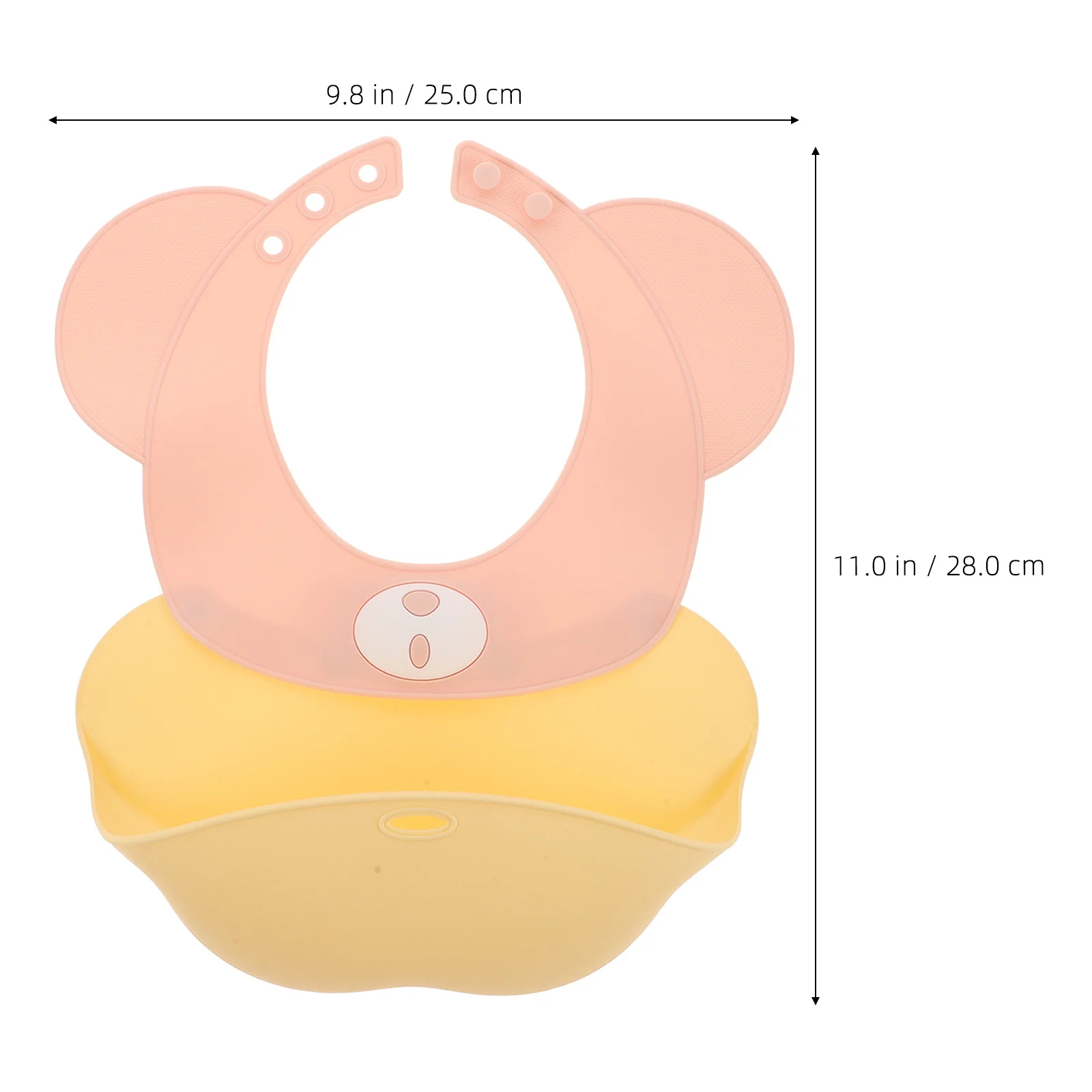 Babero de silicona para bebé, babero de alimentación suave e impermeable con cuello ajustable para bebés, niños y niñas, artículos esenciales para comer para bebés pequeños - imagen 5