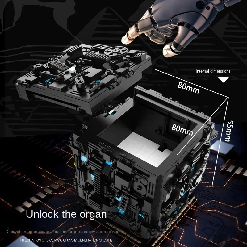 Mecanismo caja de descifrado montaje de bloques de construcción juguete bloques de construcción Base secreta adulto alta dificultad niño rompecabezas Universal - imagen 5