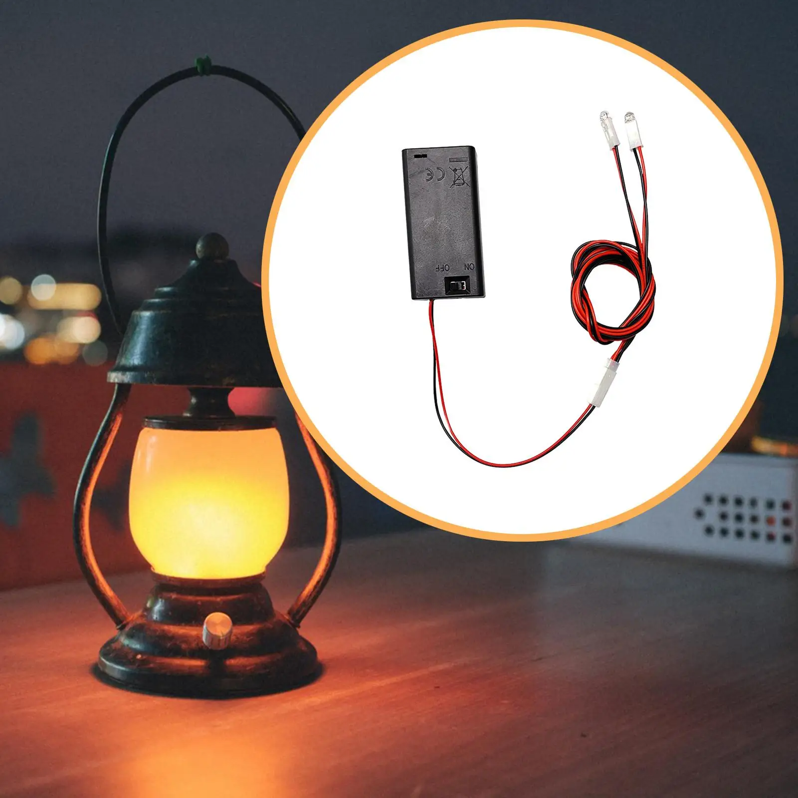 Kit de iluminación para casa de muñecas, luz modelo hecha a mano, luz nocturna, muebles, caja de batería de luces LED en miniatura pequeñas DIY con Mini lámpara LED - imagen 4