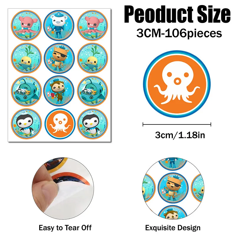 label 3CM-106pieces