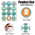 label 3CM-106pieces