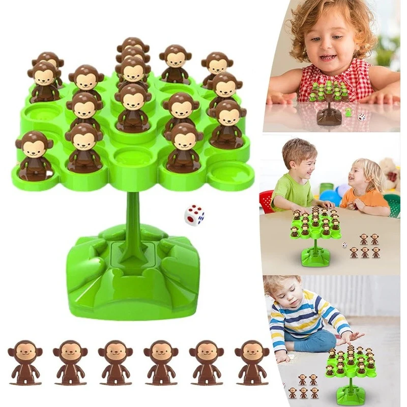 Juguete de tallo de árbol de equilibrio de mono para niños, entrenamiento de equilibrio de enfoque, juego de mesa interactivo para padres e hijos, regalo de aprendizaje Montessori - imagen 3