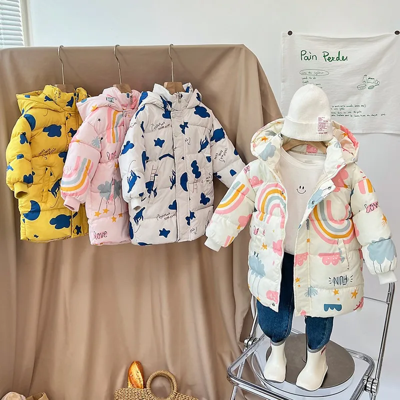Chaqueta acolchada con capucha de algodón suave infantil - imagen 5