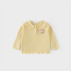 MILANCEL Camisa de otoño para niño con estampado conejito 3D
