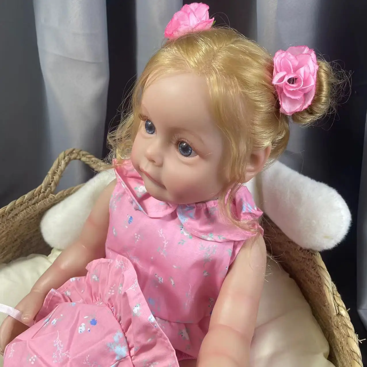 Muñeca Reborn realista de 55CM, muñeco de vinilo completo, lavable, cuerpo, chica bonita, juguete realista para niños pequeños, regalos