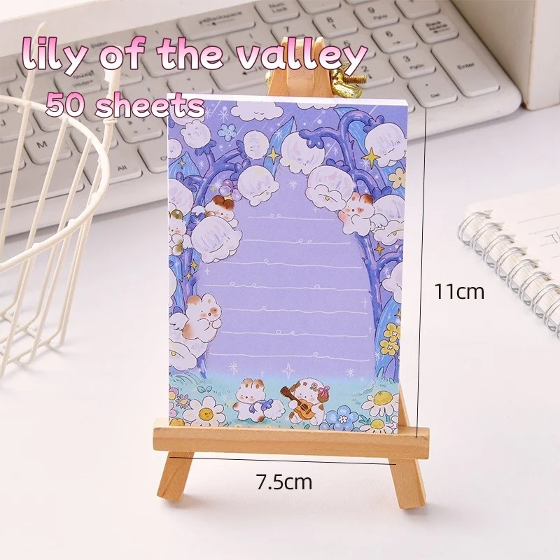 50/200 hojas de notas adhesivas autoadhesivas, Bloc de notas para estudiantes, suministros escolares de oficina impresos, pegatinas de papelería - imagen 3