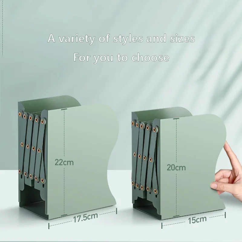 Estantería de escritorio ajustable de gran capacidad con caja para bolígrafos, estante de almacenamiento plegable telescópico de Metal, suministros de papelería para escuela y oficina - imagen 3