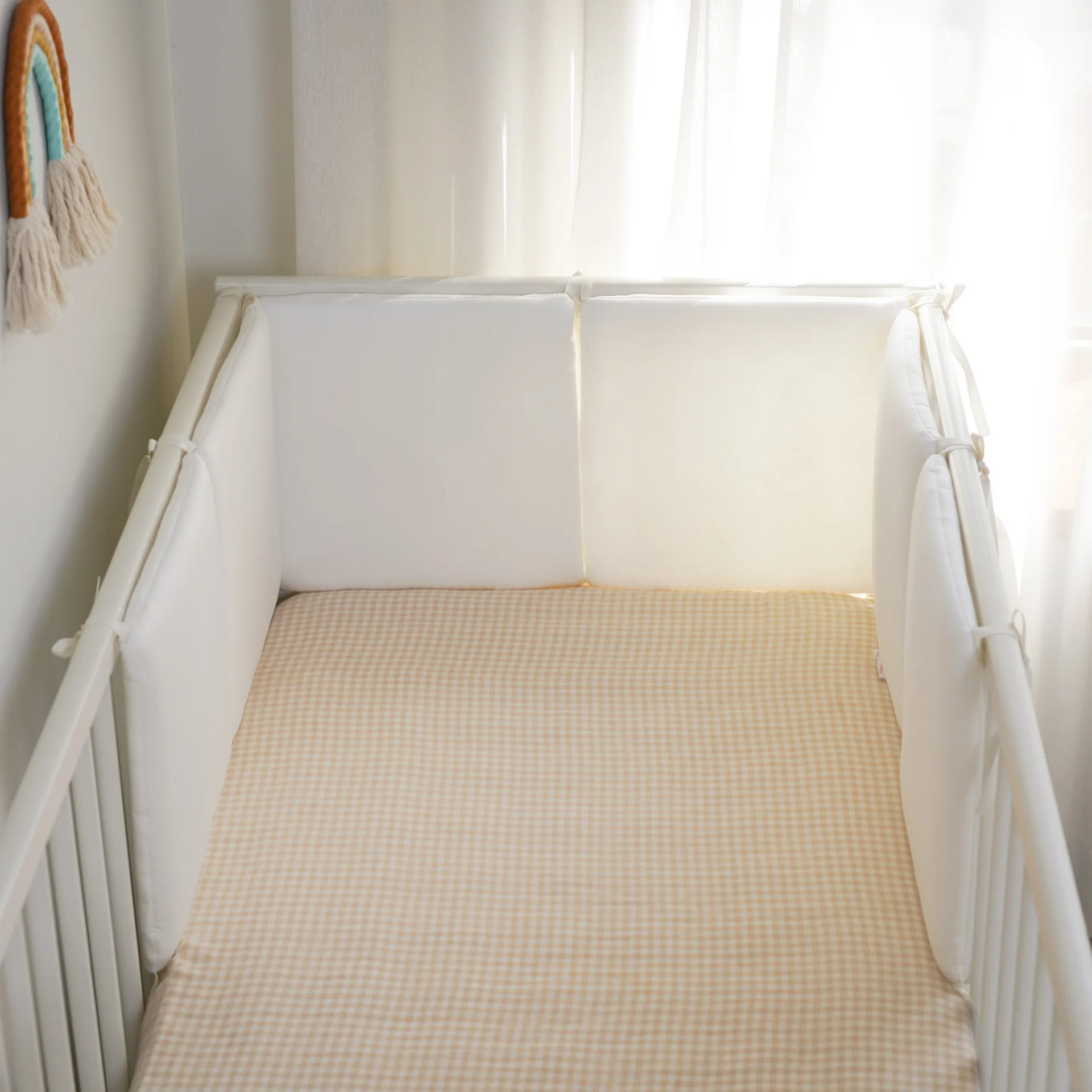 Protector de cuna para bebé – Parachoques suaves neonatal - imagen 2