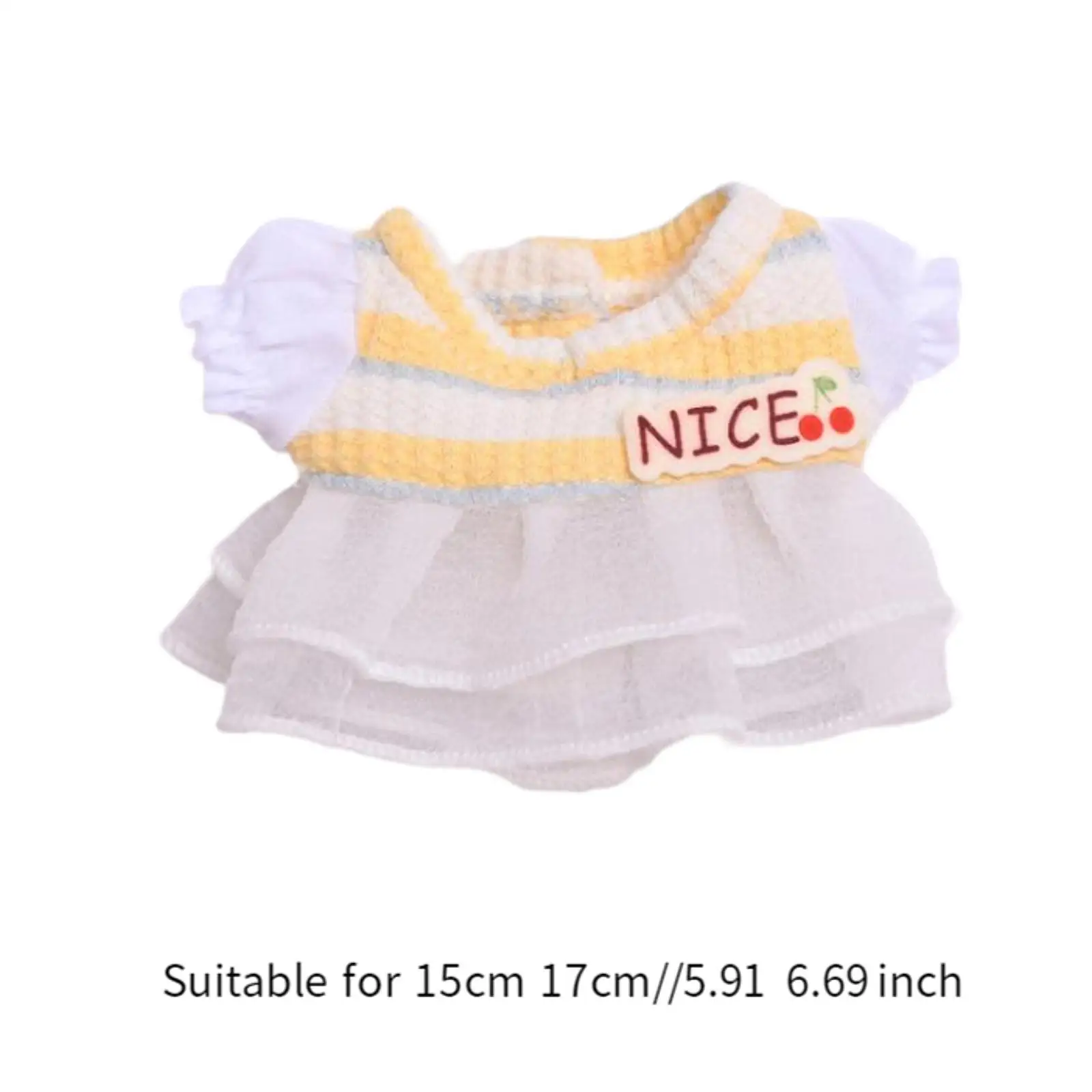 Plush Doll Clothes for 15cm 17cm Photo Props, Doll Dress,Costumes DIY Doll Clothing Fashion Cute Plush Doll Accessories