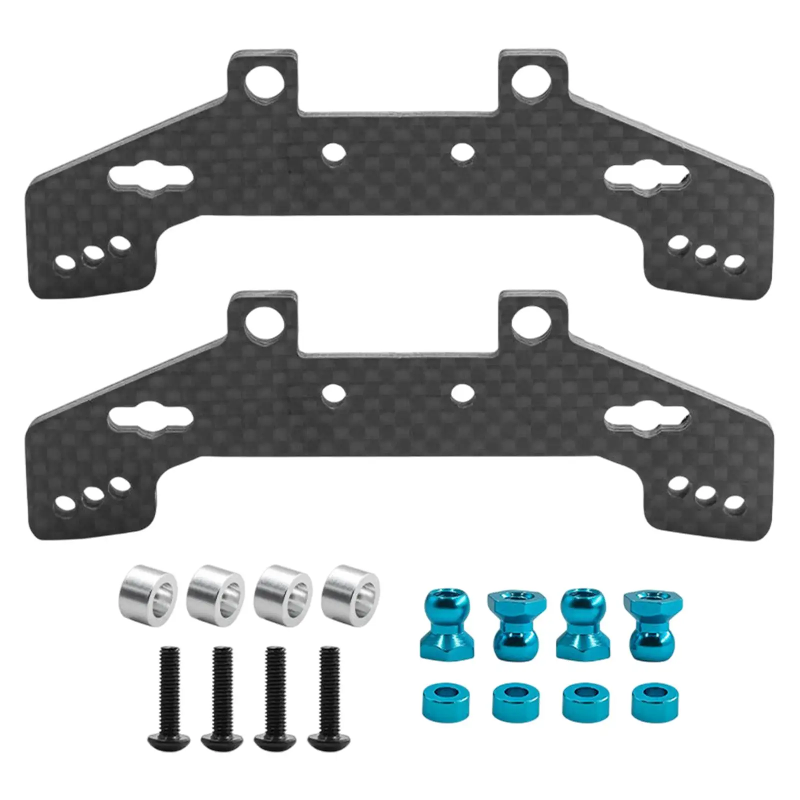 2Pcs 1/10 RC Car Shock Absorber Tower Professional Front Rear for TT02 TT02R