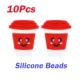 10pcs Red bead