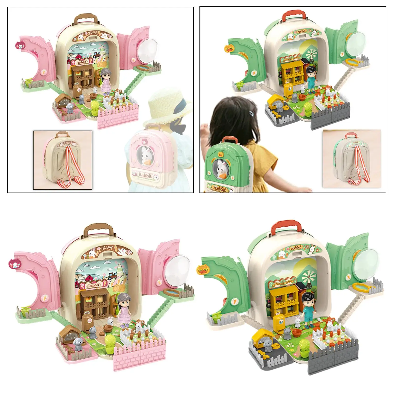 Pet Backpack Toy Realistic Pet House Carrier Toy for Holiday Party Gathering