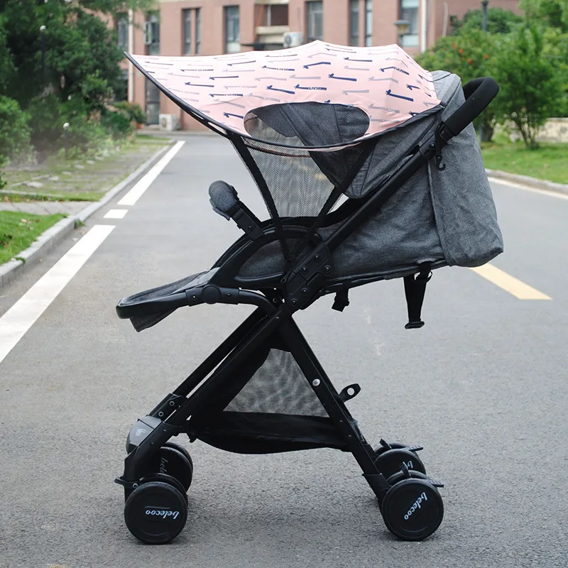 Toldo parasol extensible para cochecito con protección solar - imagen 5