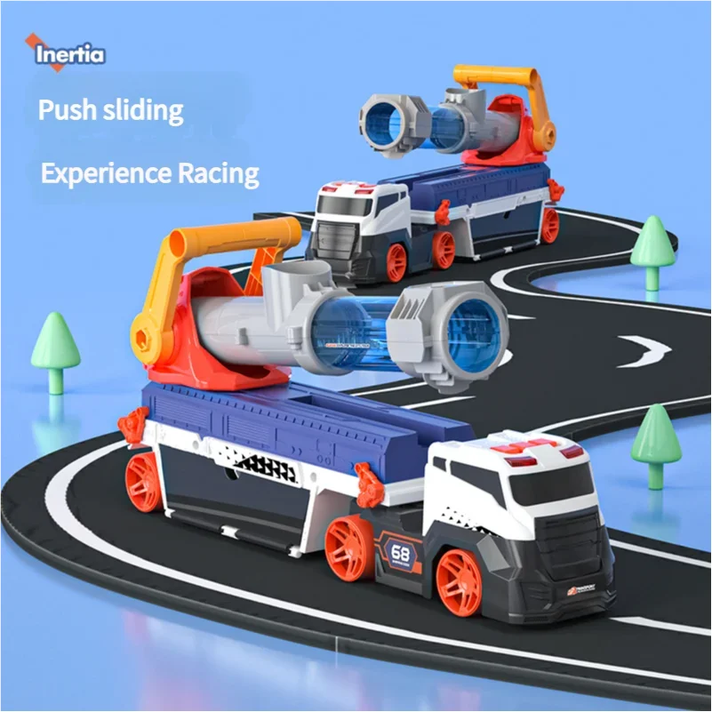 Camión transportador de coches con cañón y luces - Juguete infantil - imagen 3
