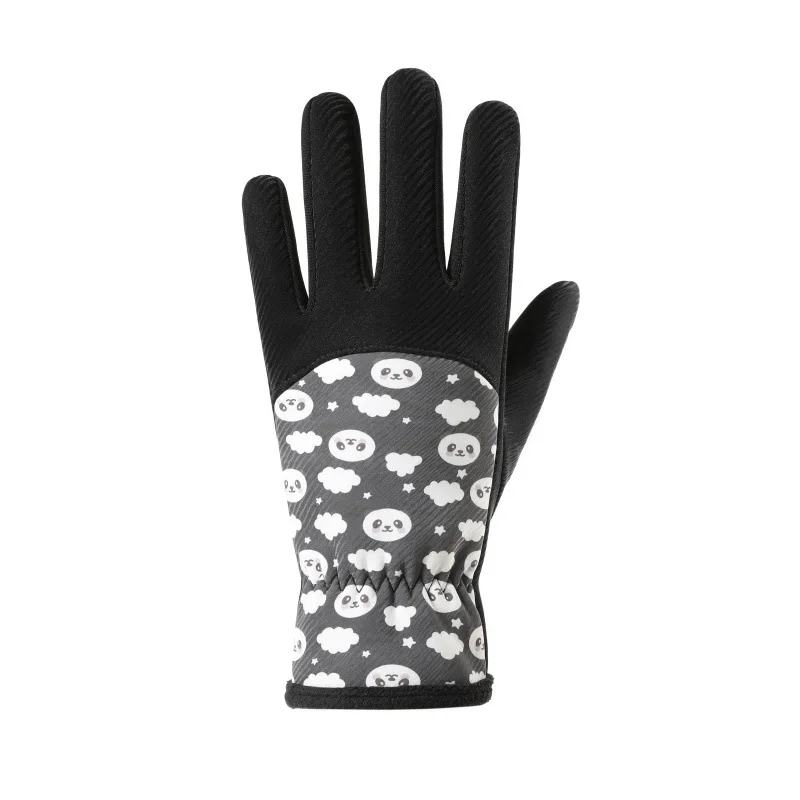 Guantes térmicos infantiles a prueba de viento con estampado de panda