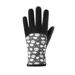 Guantes térmicos infantiles a prueba de viento con estampado de panda