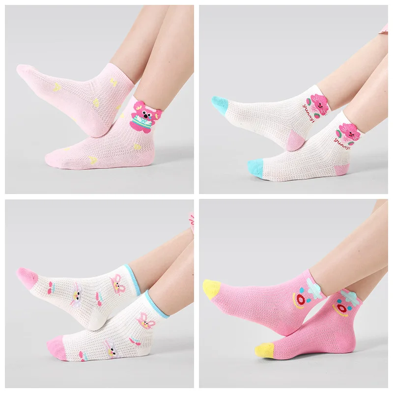 5 par/lote de calcetines finos de algodón para recién nacidos y niños, calcetines para niñas, calcetines para bebés y niñas, calcetines para princesa - imagen 4