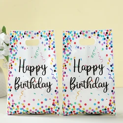 Bolsas de plástico para dulces con puntos coloridos - Fiesta infantil