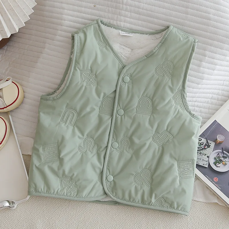 ¡Nuevo chaleco infantil con forro polar para niños y niñas este otoño/invierno! Diseño bordado, cálido, acogedor, versátil: perfecto para uso exterior - imagen 3